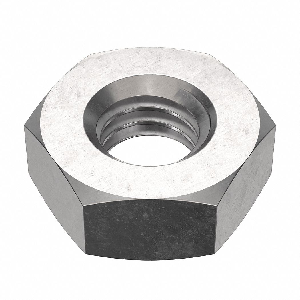 Hex Nut: Std Hex, M3x0.50 Thread, 5.4 mm Hex Wd, 2.2 mm Hex Ht, Stainless Steel, 18-8, NL-19, 100 PK