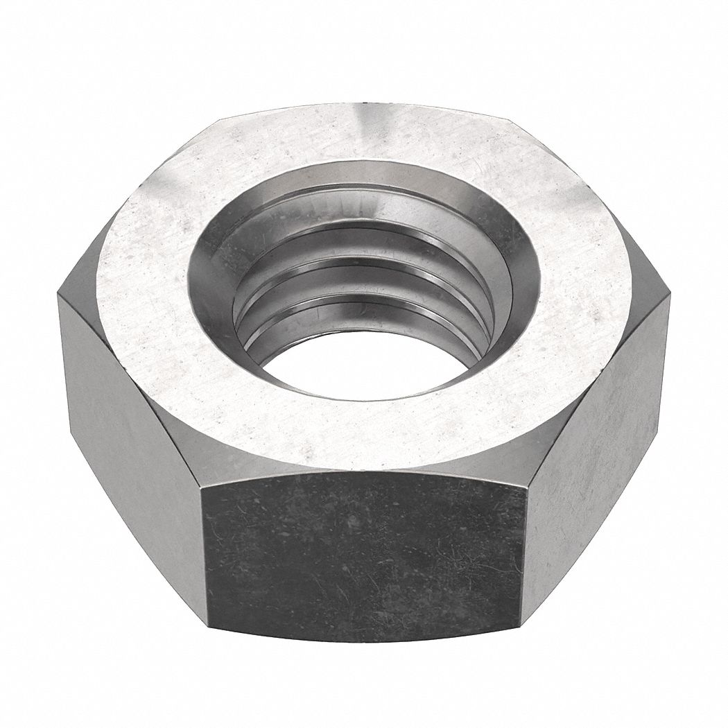 Hex Nut: Std Hex, M6x1.00 Thread, 10 mm Hex Wd, 4.7 mm Hex Ht, Stainless Steel, 18-8, NL-19, 100 PK