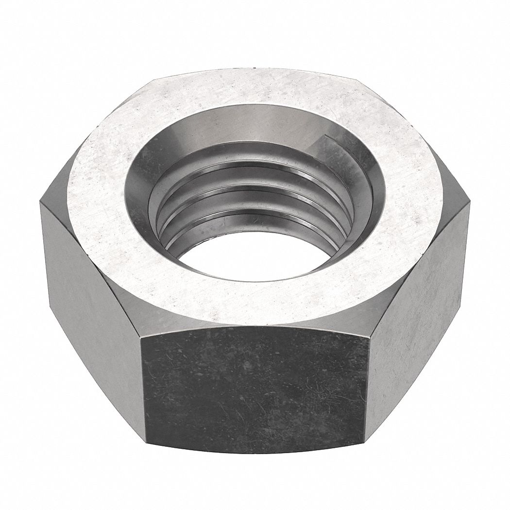 Hex Nut: Std Hex, M12x1.75 Thread, 19 mm Hex Wd, 9.5 mm Hex Ht, Stainless Steel, 316, NL-19, 50 PK