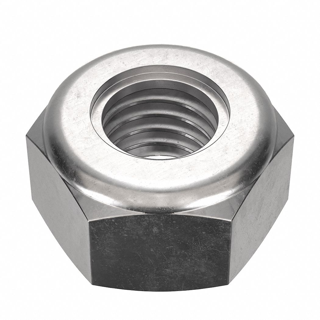 Lock Nut: Nylon Insert, Std Hex, M10x1.50 Thread Size, Stainless Steel, 18-8, NL-19, 25 PK