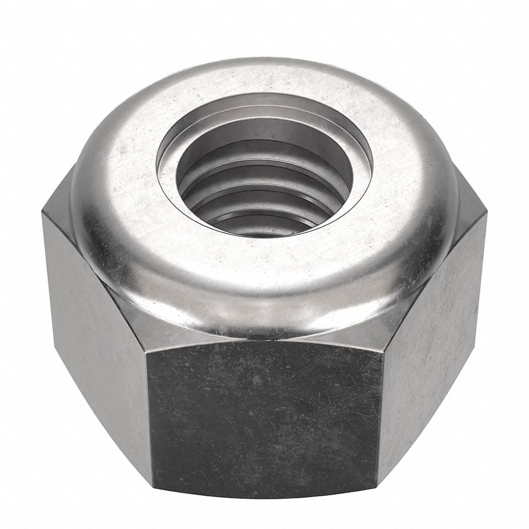 Hex Locknut: Nylon Insert, Std Hex, M3x0.50 Thread Size, Stainless Steel, 316, NL-19, 100 PK