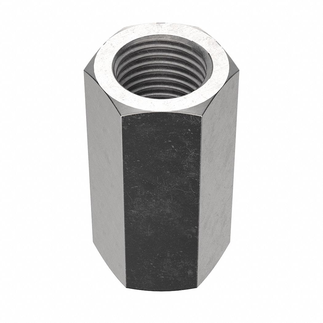 Coupling Nut: NL-19, 316, Stainless Steel, M16x2.00 Thread, 24 mm Hex Wd, 48 mm Lg