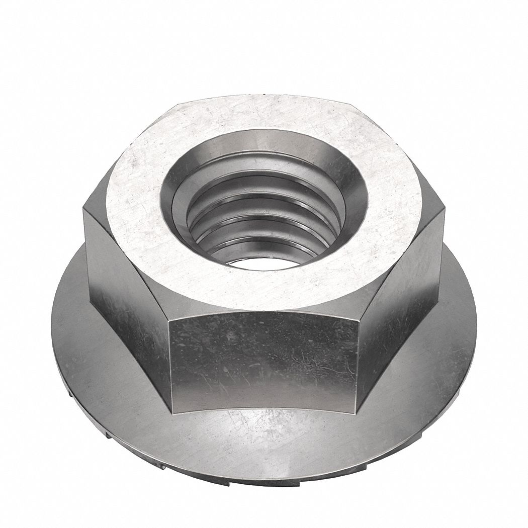 Lock Nut: M6x1.00 Thread, Stainless Steel, 18-8, NL-19, 14.8 mm Hex Wd, 10 mm Hex Ht, 25 PK