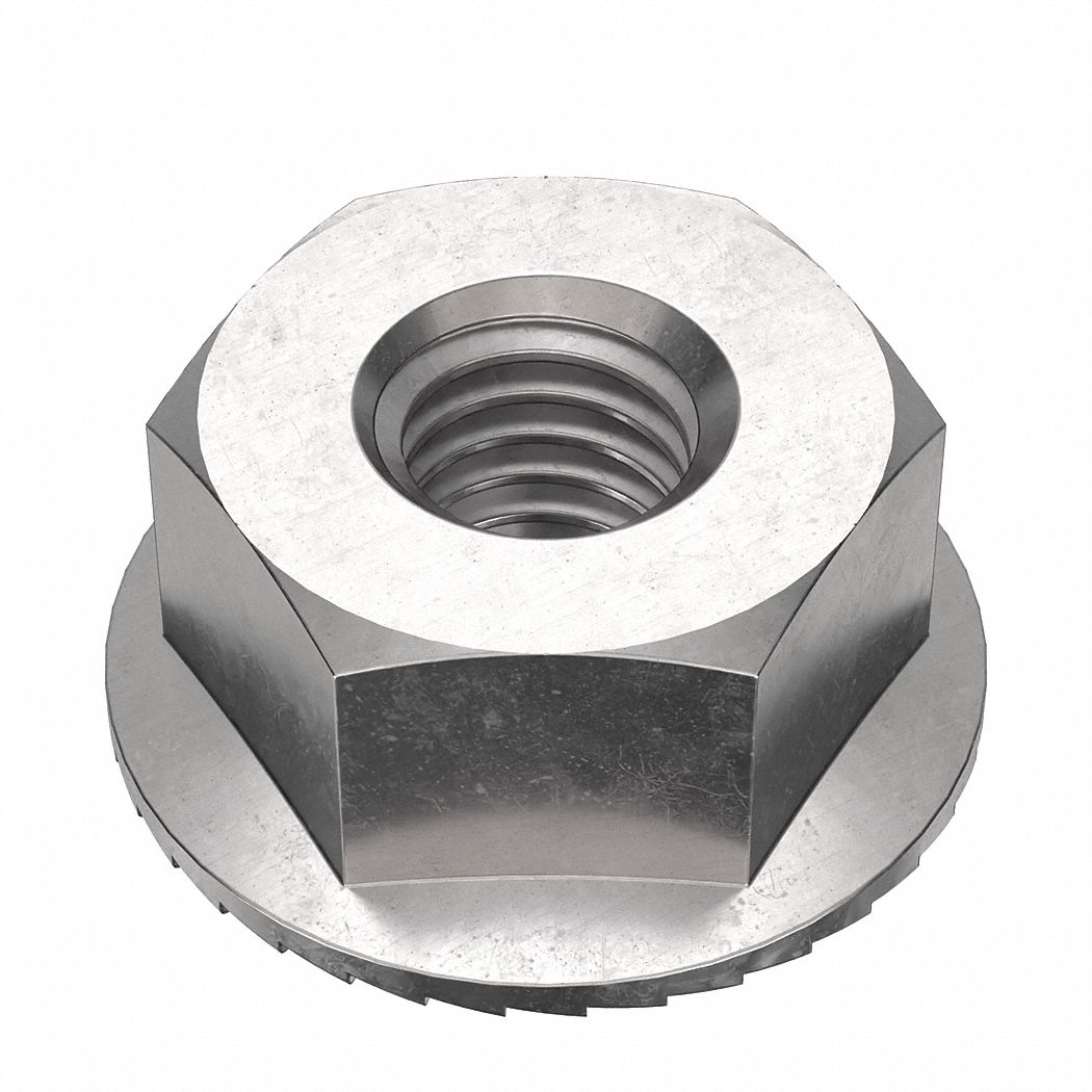Lock Nut: #10-32 Thread, Stainless Steel, 18-8, NL-19, 3/8 in Hex Wd, 7/32 in Hex Ht, 50 PK