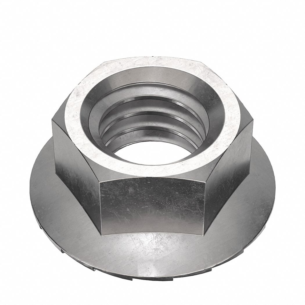 Lock Nut: M6x1.00 Thread, Stainless Steel, 316, NL-19, 14.8 mm Hex Wd, 10 mm Hex Ht, 50 PK