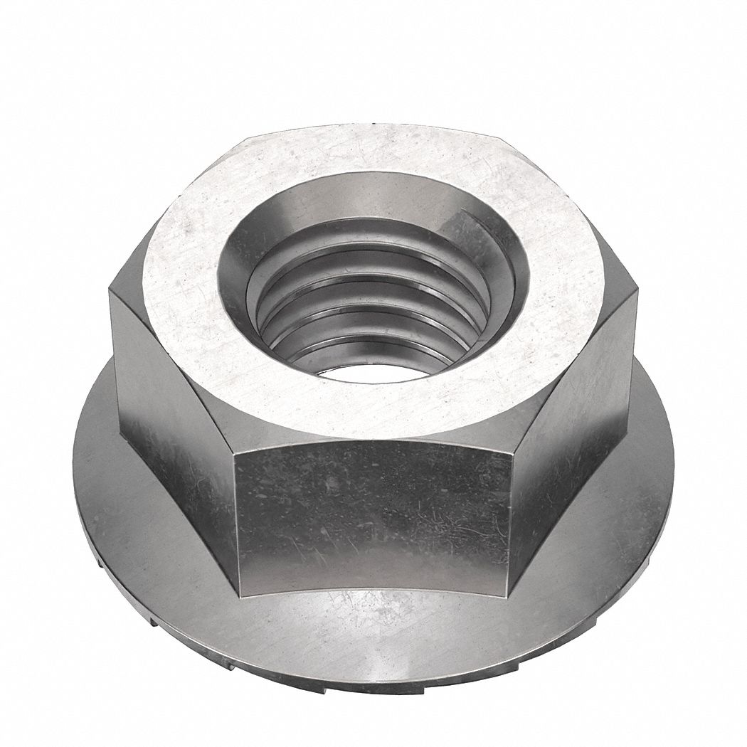 Serrated, M8-1.25 Thread Size, Lock Nut - 53MF34|FB3FHNM8P25