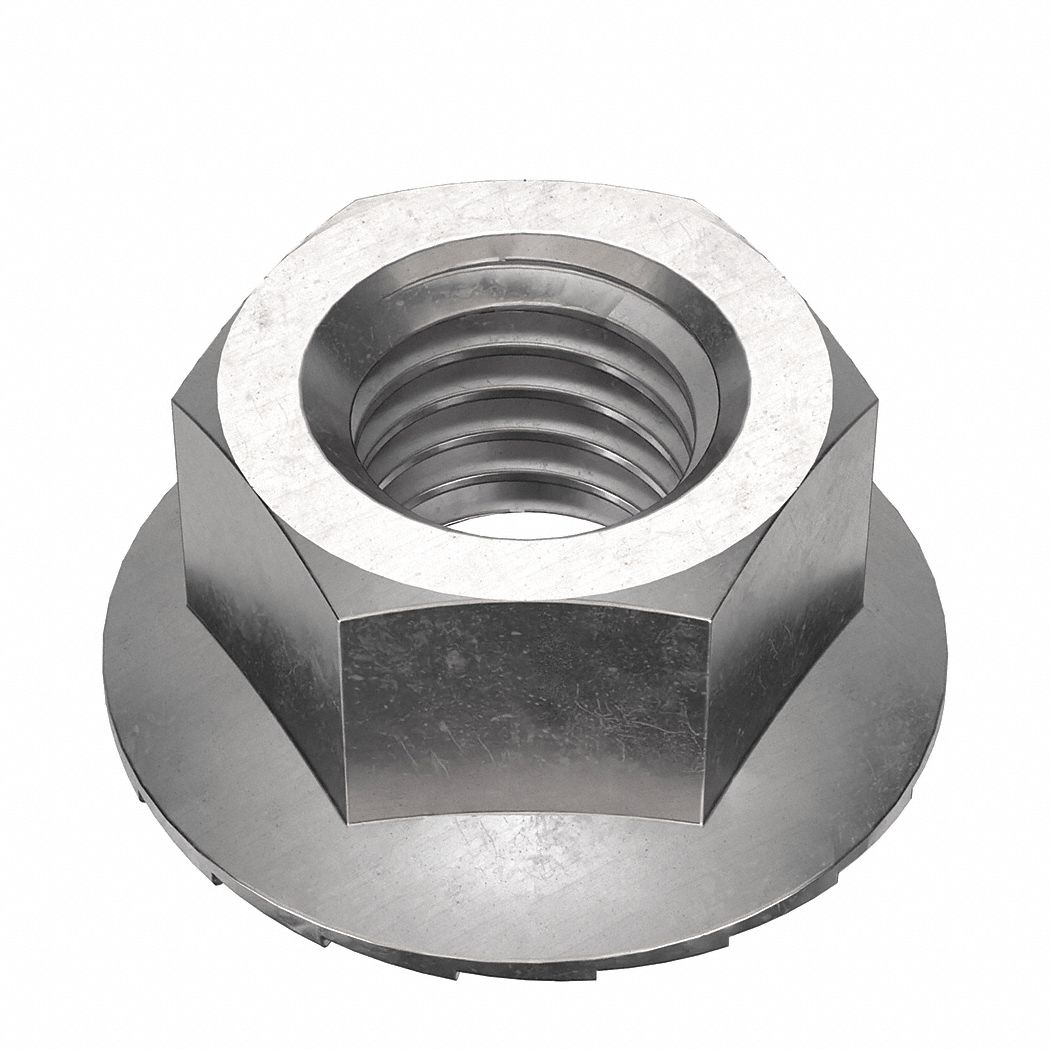 Lock Nut: M10x1.50 Thread, Stainless Steel, 316, NL-19, 22 mm Hex Wd, 10 mm Hex Ht, 10 PK