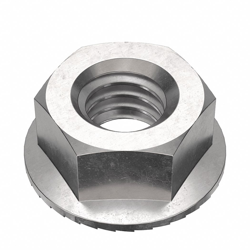 Lock Nut: 5/16"-18 Thread, Stainless Steel, 316, NL-19, 1/2 in Hex Wd, 9/32 in Hex Ht, 25 PK
