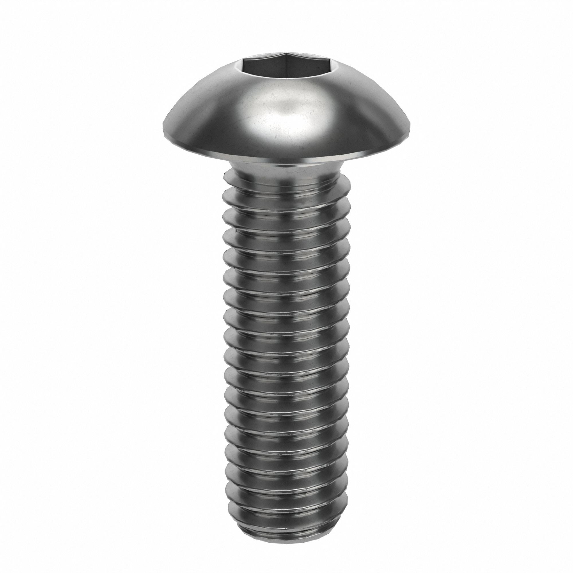 Socket Head Cap Screw: M3x0.50 Thread Size, 10 mm Lg, Button, NL-19, Stainless Steel, 18-8, 50 PK