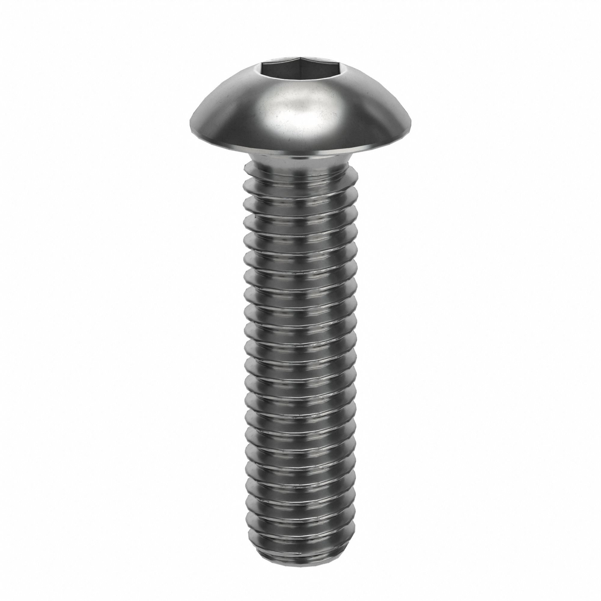 Socket Head Cap Screw: M3x0.50 Thread Size, 12 mm Lg, Button, NL-19, Stainless Steel, 18-8, 50 PK