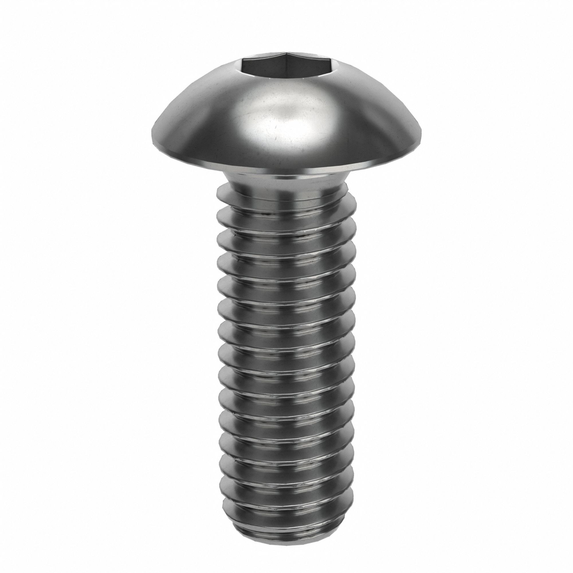 Socket Head Cap Screw: M4x0.70 Thread Size, 12 mm Lg, Button, NL-19, Stainless Steel, 18-8, 100 PK