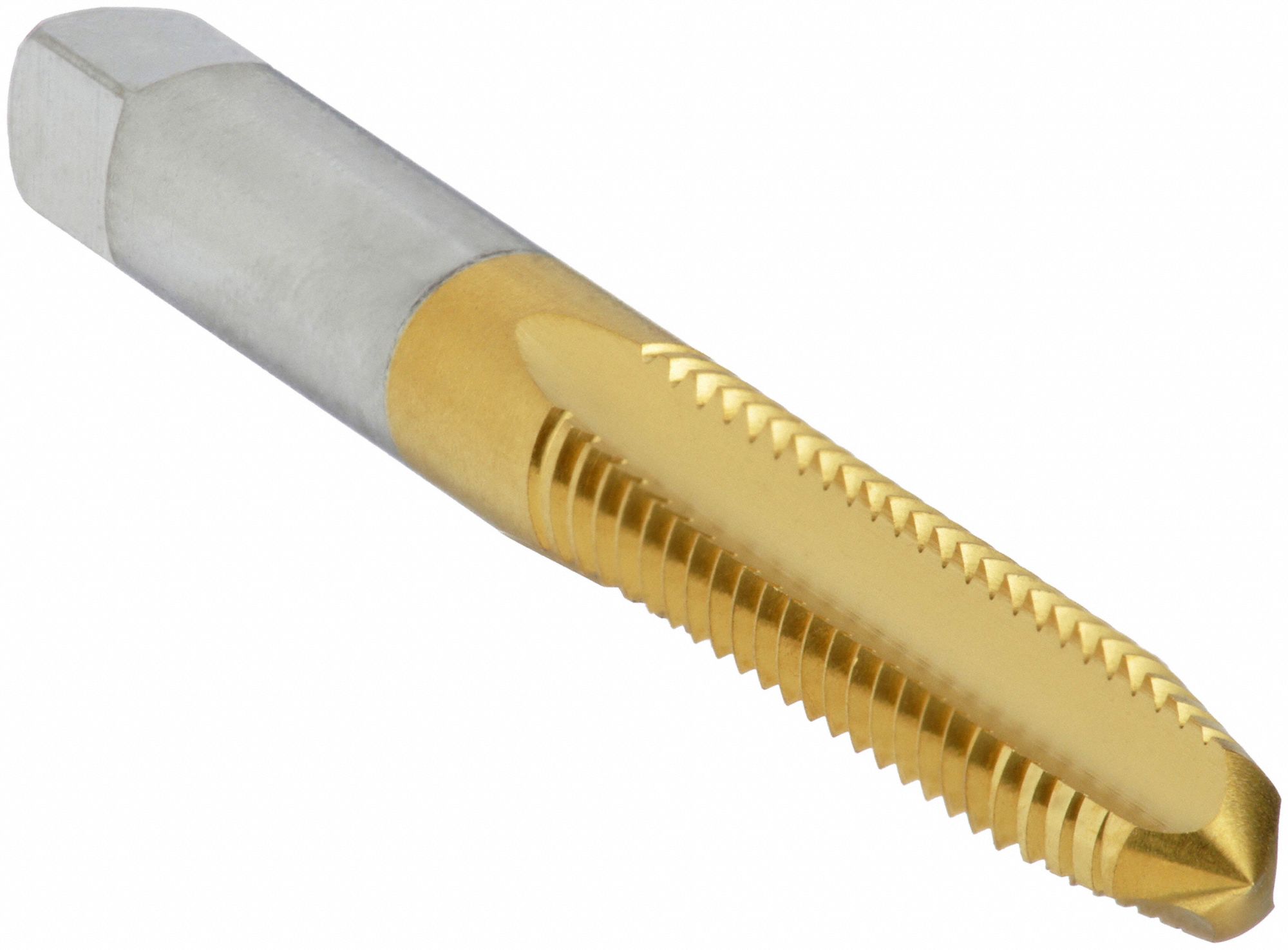 Straight Flute Tap: 1/4"-20 Thread Size, 1 in Thread Lg, 2 1/2 in Overall Lg, Plug