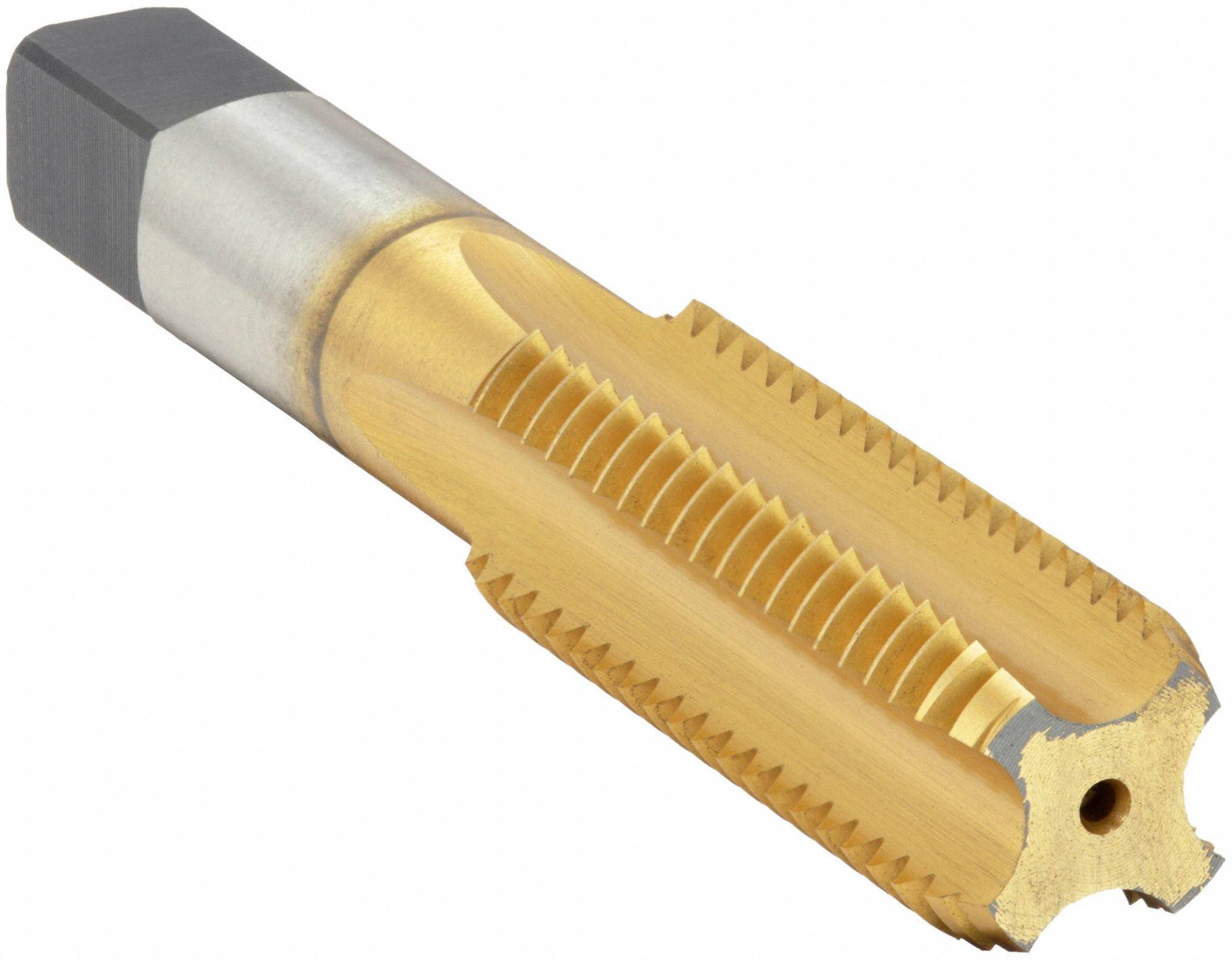Straight Flute Tap: 1"-8 Thread Size, 2 1/2 in Thread Lg, 5 1/8 in Overall Lg, Bottoming