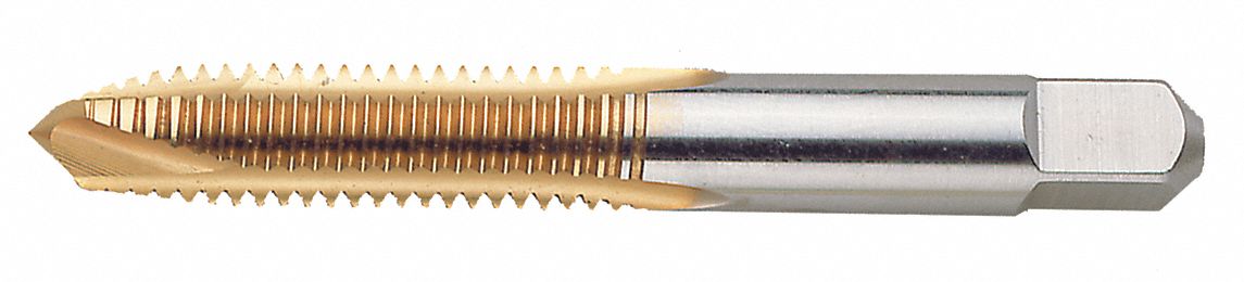 Spiral Point Tap: 5/16"-18 Thread Size, 1 1/8 in Thread Lg, 2 23/32 in Overall Lg, Plug
