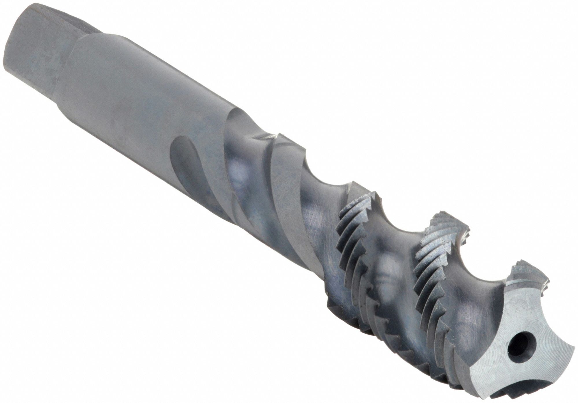 Spiral Flute Tap: 3/8"-24 Thread Size, 3/4 in Thread Lg, 2 15/16 in Overall Lg, Bottoming