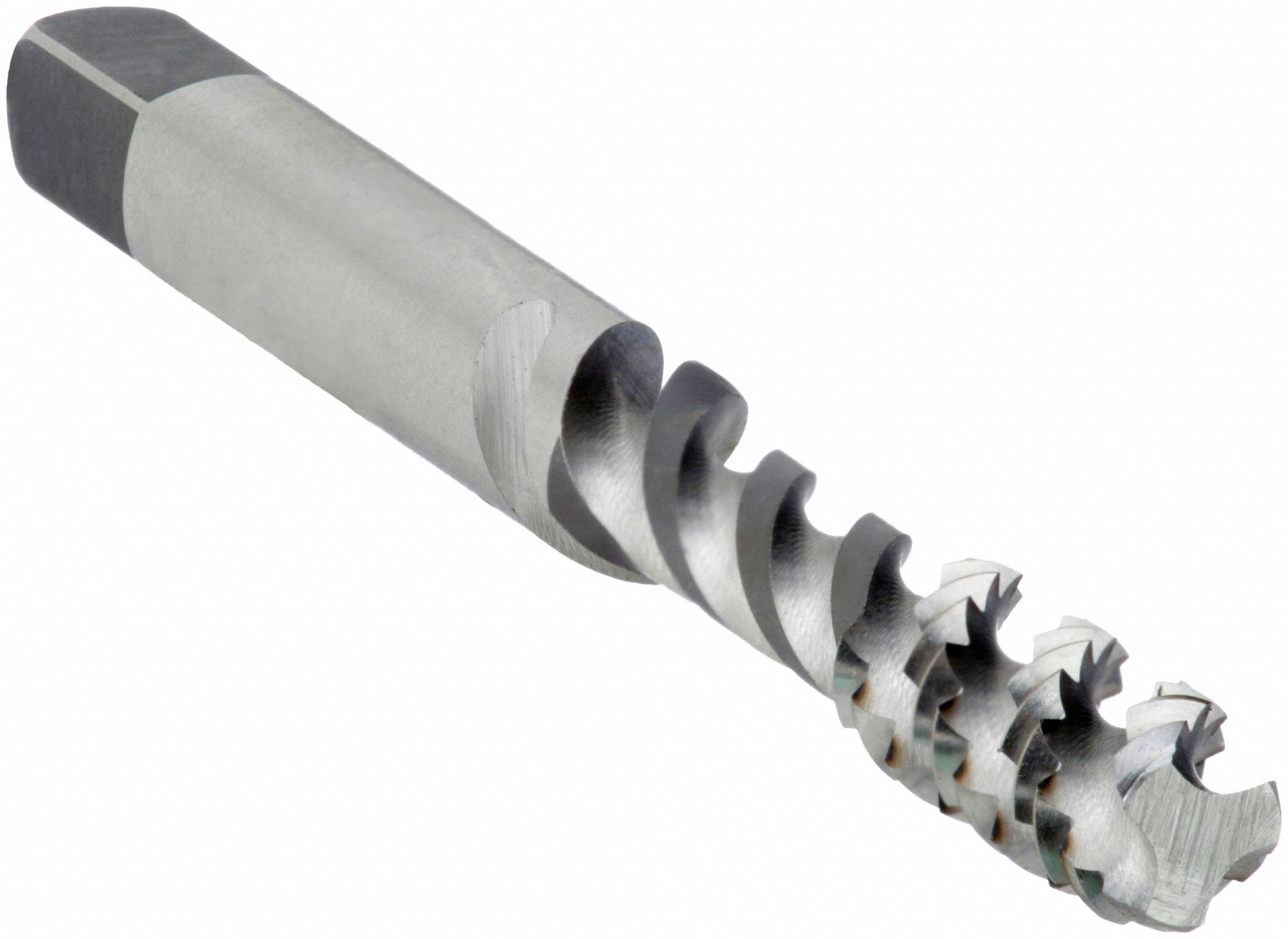Spiral Flute Tap: #12-24 Thread Size, 1/2 in Thread Lg, 2 3/8 in Overall Lg, Bottoming