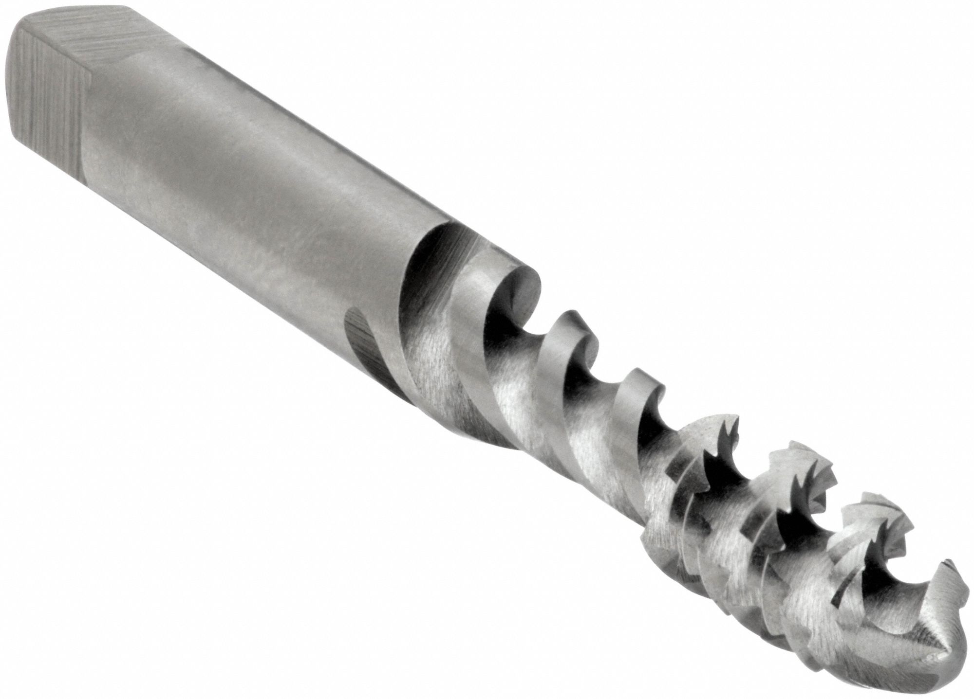 Spiral Flute Tap: #12-24 Thread Size, 15/16 in Thread Lg, 2 3/8 in Overall Lg, Plug