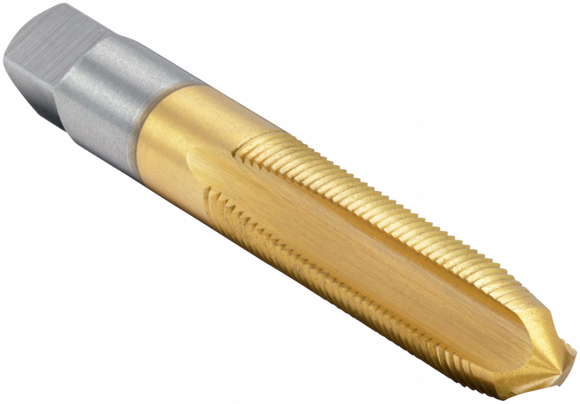 Straight Flute Tap: 1/2"-13 Thread Size, 1 21/32 in Thread Lg, 3 3/8 in Overall Lg, Plug