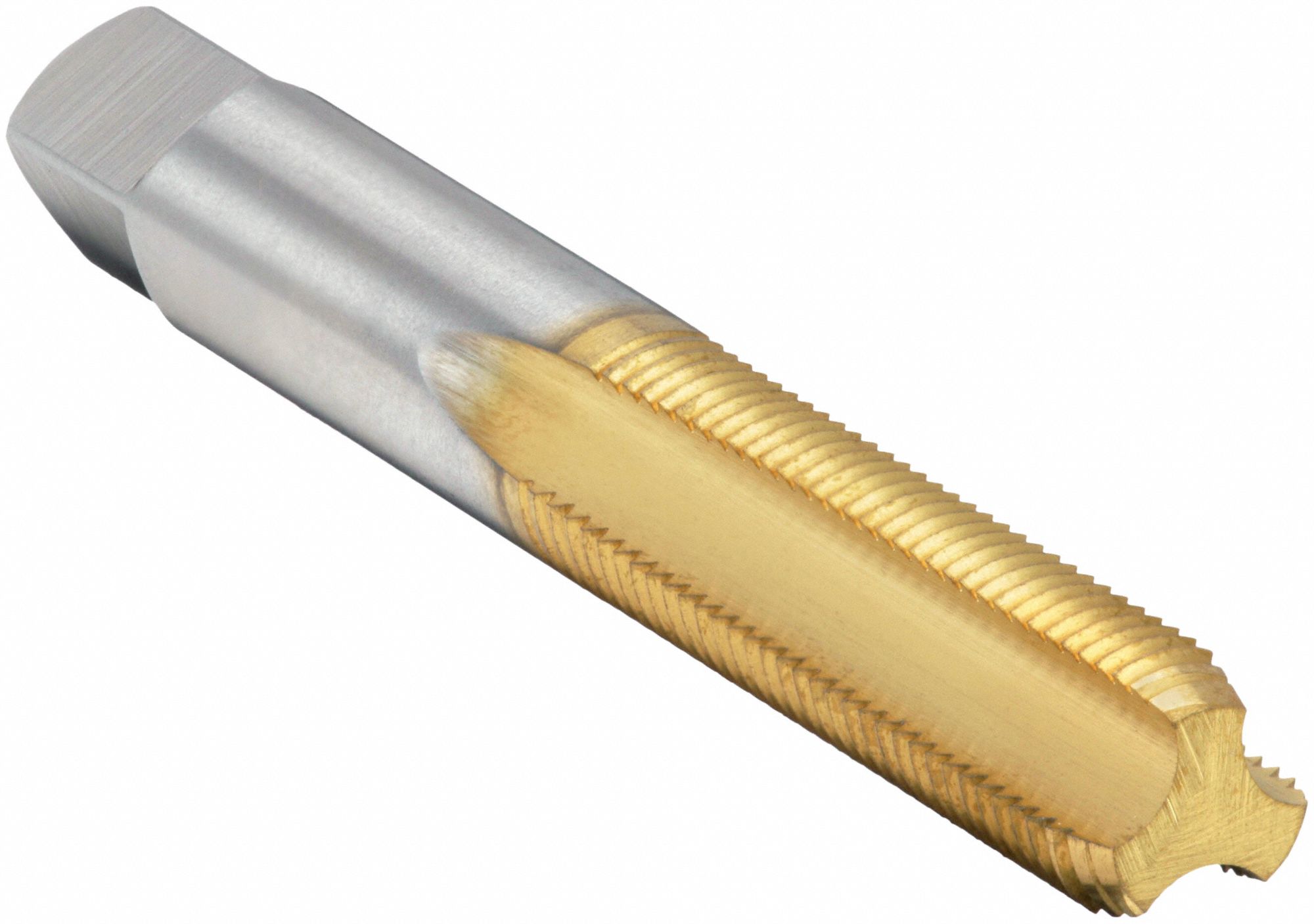 Straight Flute Tap: 1/2"-13 Thread Size, 1 21/32 in Thread Lg, 3 3/8 in Overall Lg