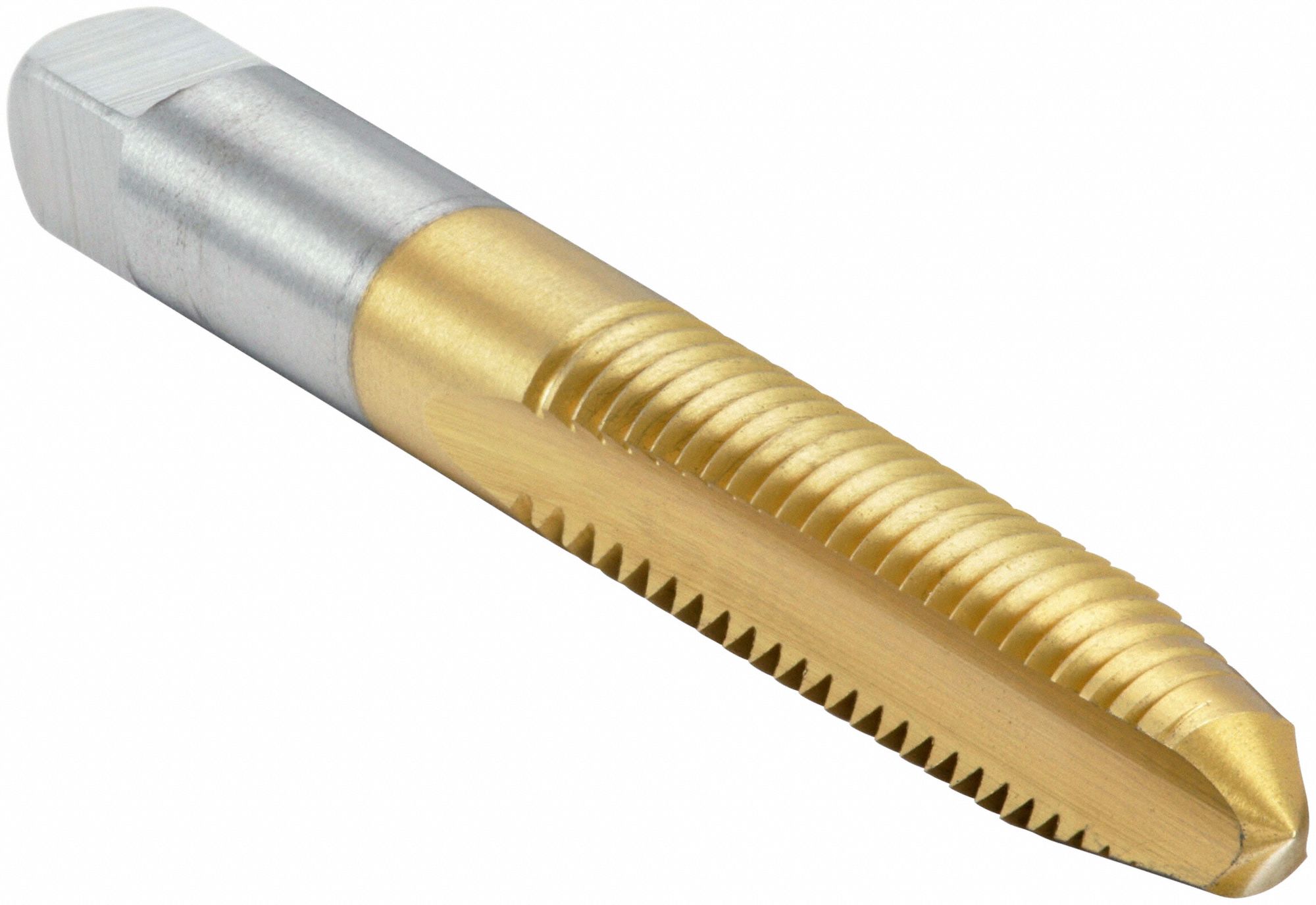 Straight Flute Tap: 1/4"-20 Thread Size, 1 in Thread Lg, 2 1/2 in Overall Lg, Plug