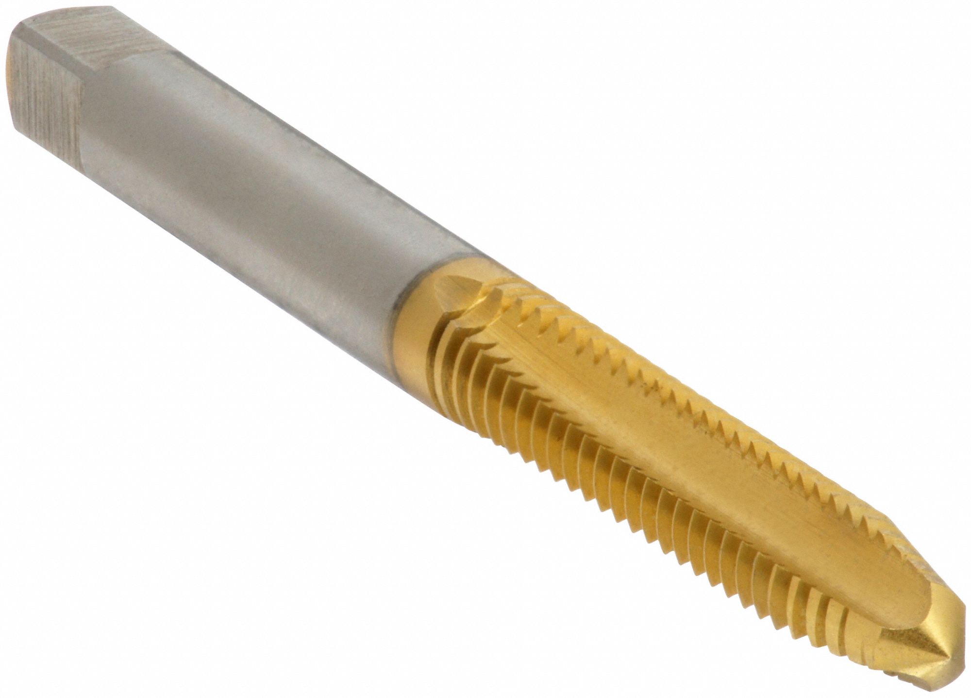 Straight Flute Tap: #10-24 Thread Size, 7/8 in Thread Lg, 2 3/8 in Overall Lg, Plug