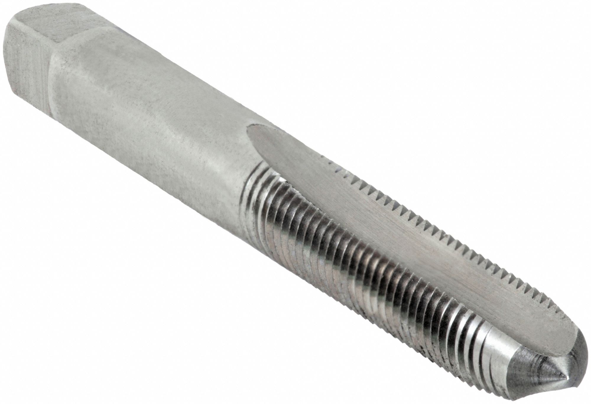 Straight Flute Tap: 1/4"-28 Thread Size, 1 in Thread Lg, 2 1/2 in Overall Lg, Plug