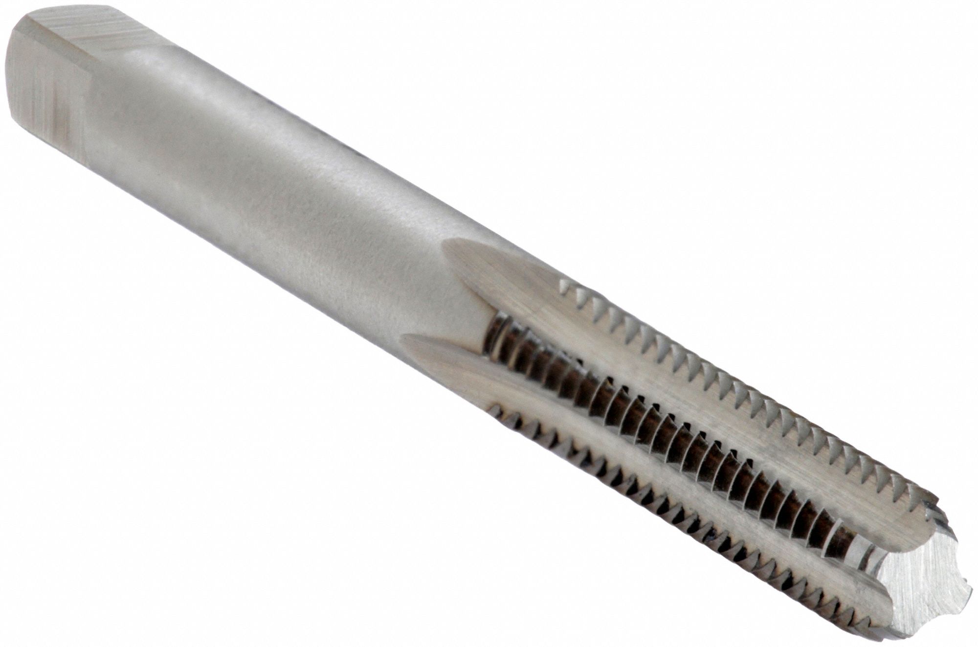 Straight Flute Tap: 3/16"-24 Thread Size, 7/8 in Thread Lg, 2 in Overall Lg, Bottoming