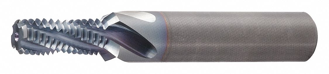 THREAD MILL, CARBIDE, TICN, 4 FLUTE, ⅝"-11 THREAD, 0.5157 IN CUTTER DIAMETER