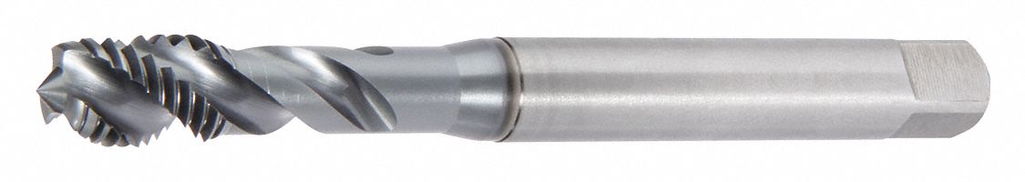 Spiral Flute Tap: M12x1.75 Thread Size, 18.00 mm Thread Lg, 110.00 mm Overall Lg, 4 Flutes