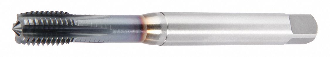 Straight Flute Tap: M10x1 Thread Size, 10.00 mm Thread Lg, 90.00 mm Overall Lg, Right Hand