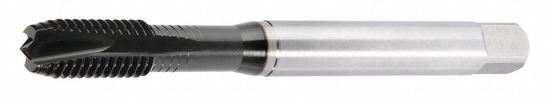Spiral Point Tap: M8x1.25 Thread Size, 20.00 mm Thread Lg, 90.00 mm Overall Lg, Plug