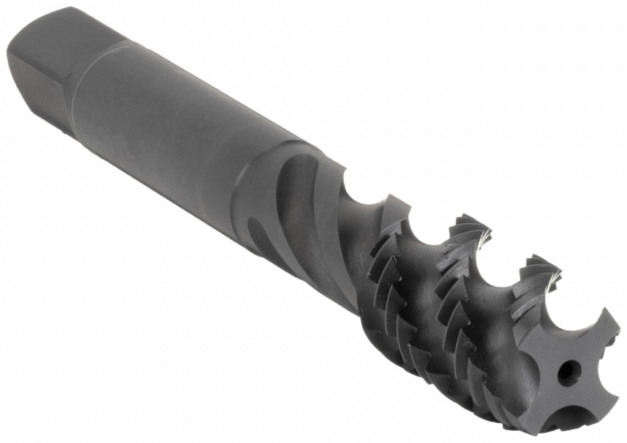 Spiral Flute Tap: #6-32 Thread Size, 5/16 in Thread Lg, 2 3/16 in Overall Lg, Right Hand