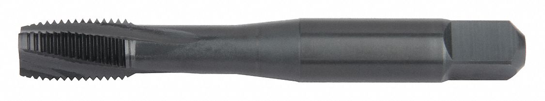 Spiral Flute Tap: #10-32 Thread Size, 7/16 in Thread Lg, 2 11/32 in Overall Lg, Bottoming