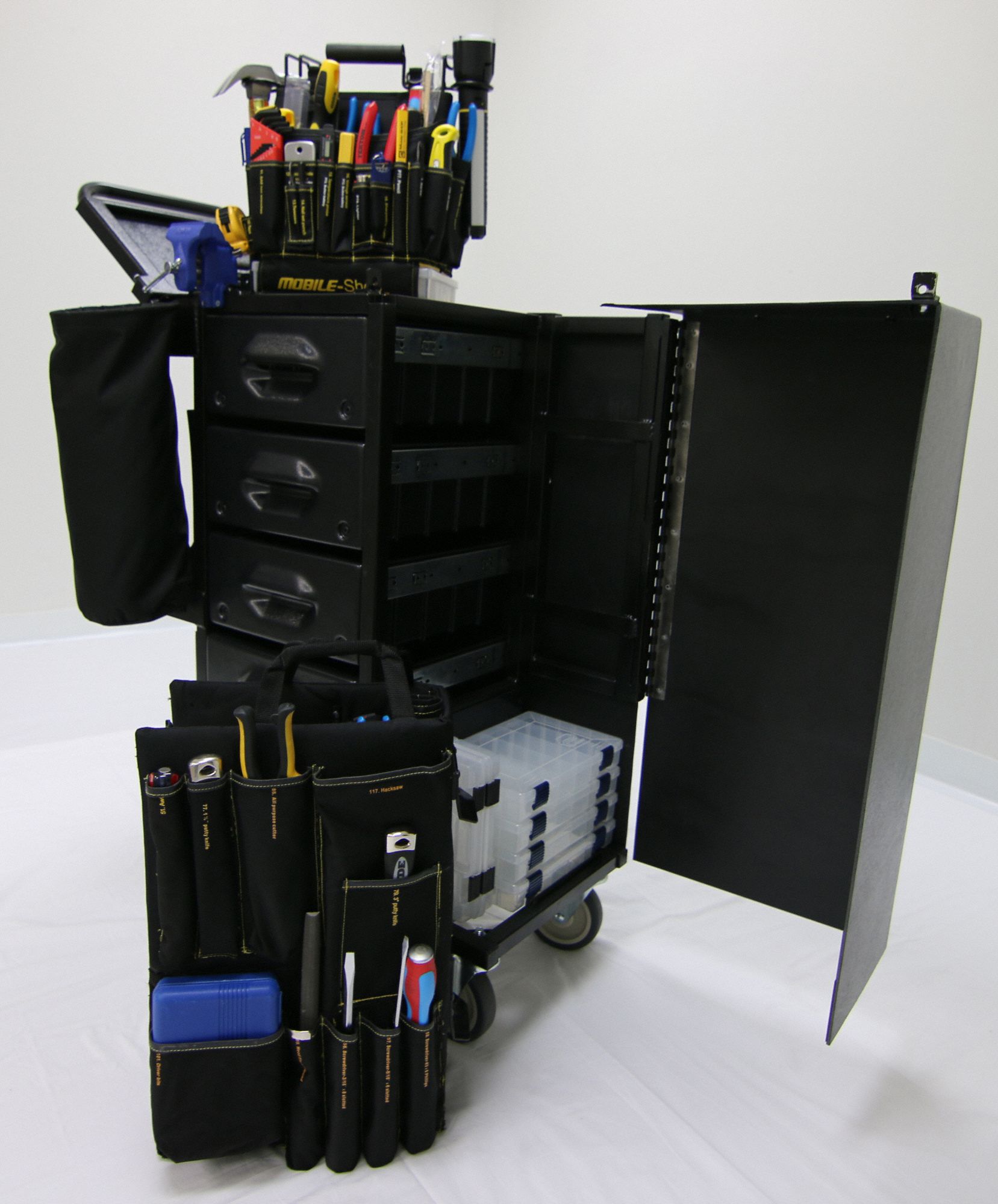 MOBILE SHOP Tool Cart, Complete 121 Pieces, Metric/SAE, Bag 53PC93