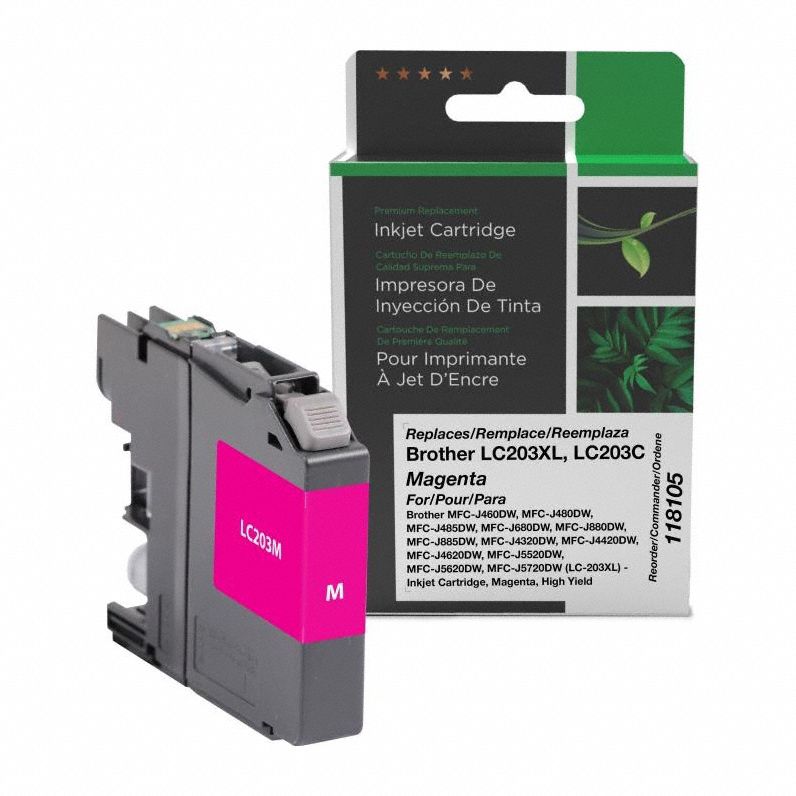High Yield Ink Cartridge: LC203C/LC203XL, Magenta, Magenta