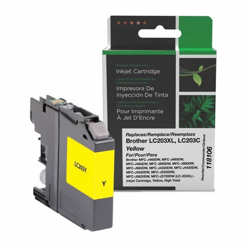 High Yield Ink Cartridge: LC203C/LC203XL, Yellow, Yellow