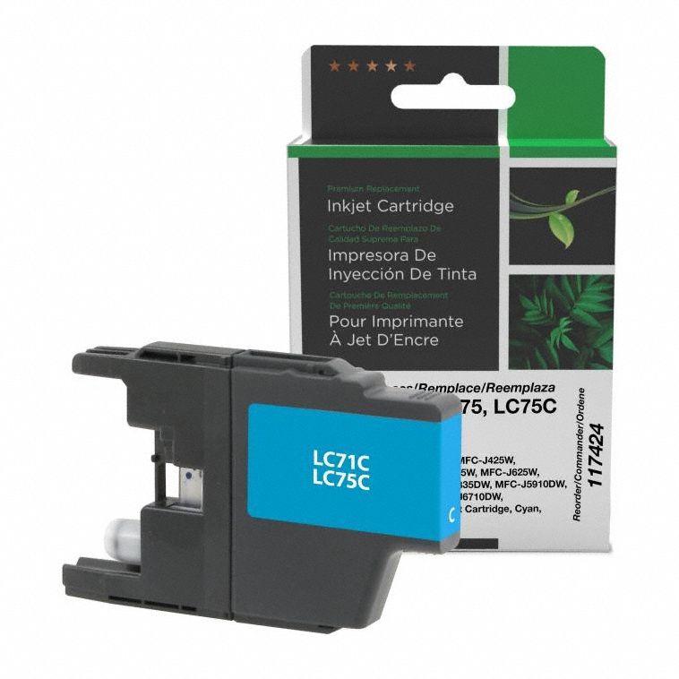 High Yield Ink Cartridge: LC75/LC75C, Cyan, Cyan
