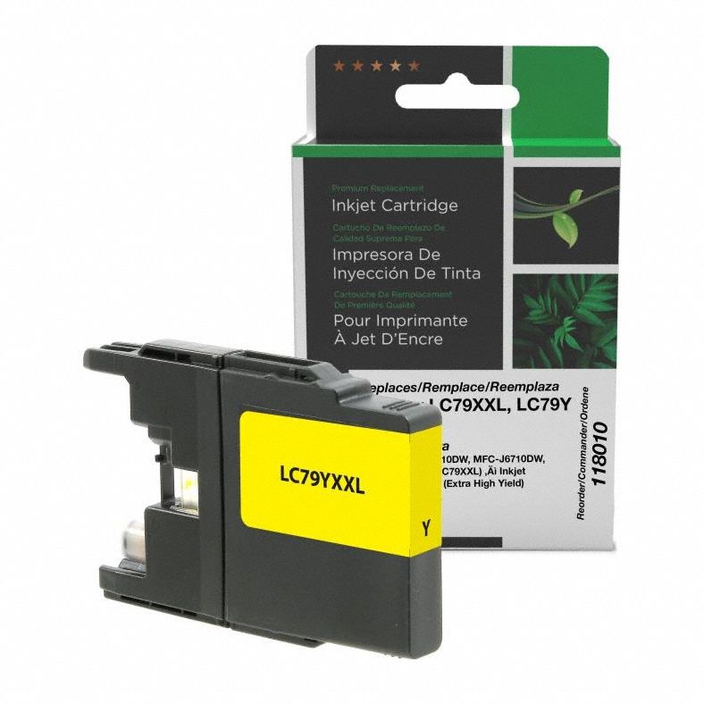 Lot De 4 Cartouches D'encre JAUNE Compatibles Brother (MFC-J6510DW, J6710DW) - Modèle B-LC1280Y - Neuf