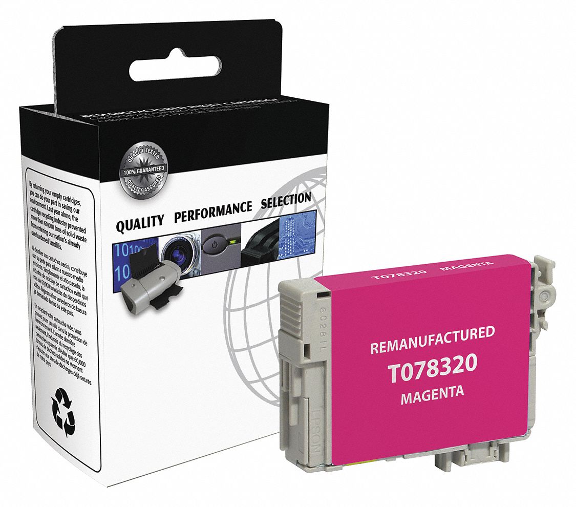 CLOVER Ink Cartridge T078320, Remanufactured, Epson, Stylus, R260/R280