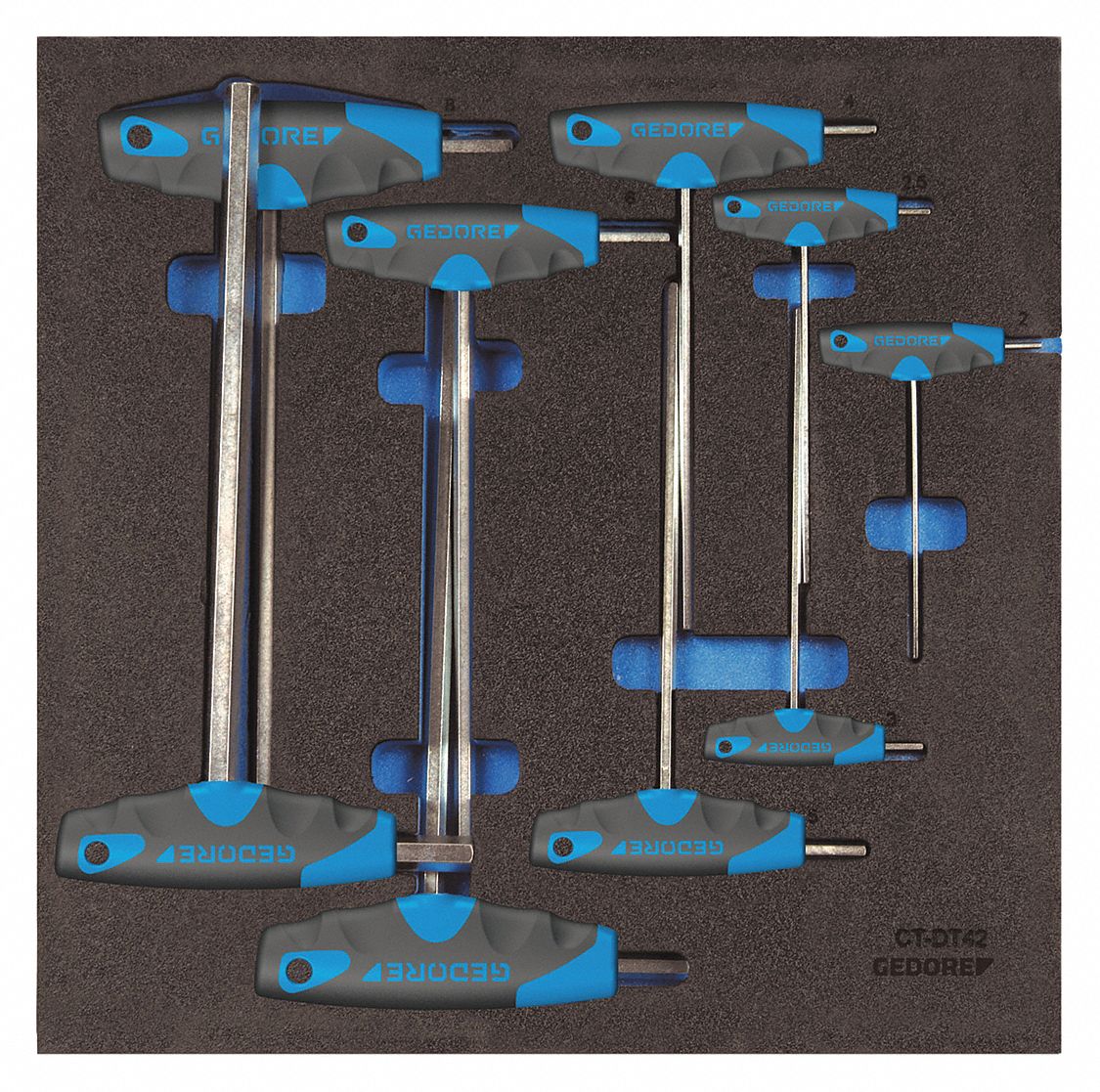GEDORE, Metric, Long, Hex Key Set 53PG771500 CT2DT 2142 Grainger