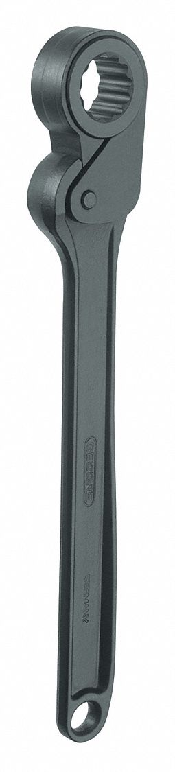 GEDORE Box End Wrench: Chrome, 60 mm Head Size, 30 in Overall Lg, Std, 0°  Head Offset Angle