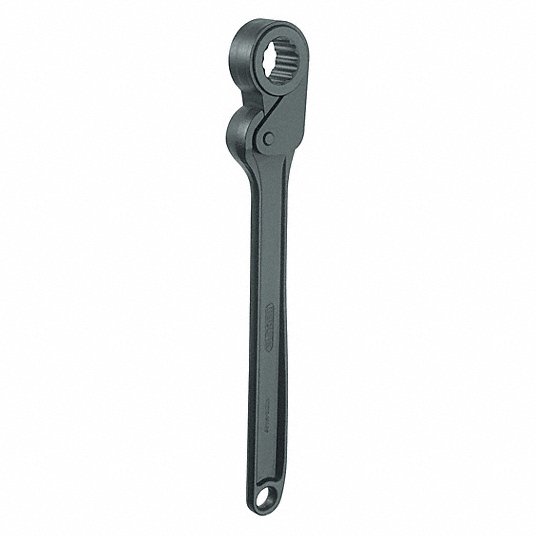 GEDORE Box End Wrench: Chrome, 60 mm Head Size, 30 in Overall Lg, Std, 0°  Head Offset Angle