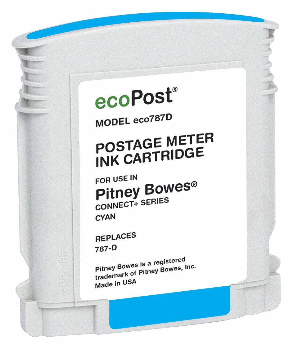 ECOPOST Postage Ink Cartridge 787D, Remanufactured, Pitney Bowes
