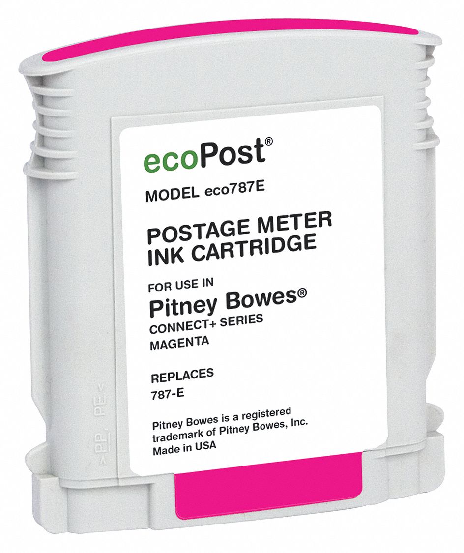 ECOPOST Postage Ink Cartridge 787E, Remanufactured, Pitney Bowes