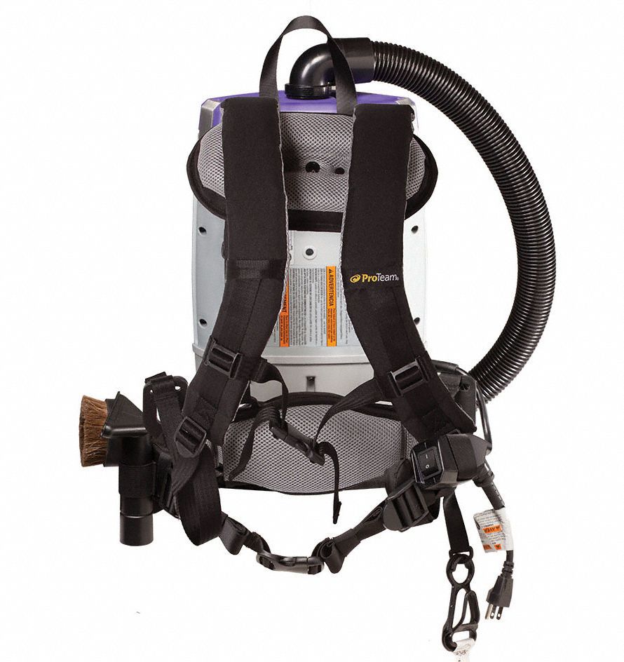 PROTEAM Backpack Vacuum, Corded, 159 cfm, Standard Vacuum Filtration