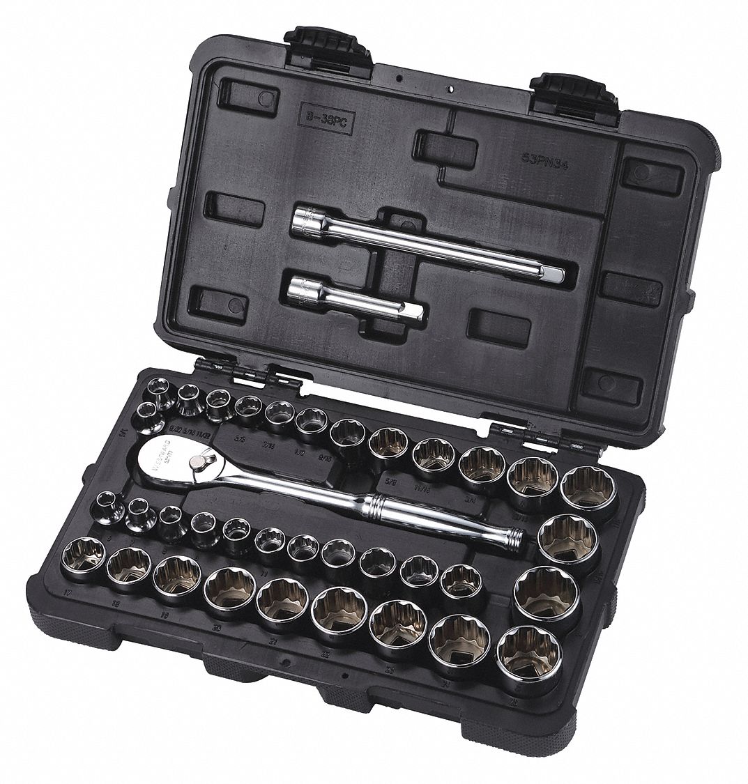 3/8"sq. Deep Socket Wrench Set (6pt.) Metric (11pcs.) Nepros Tools