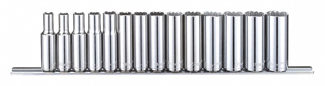 SOCKET SET,METRIC,3/8