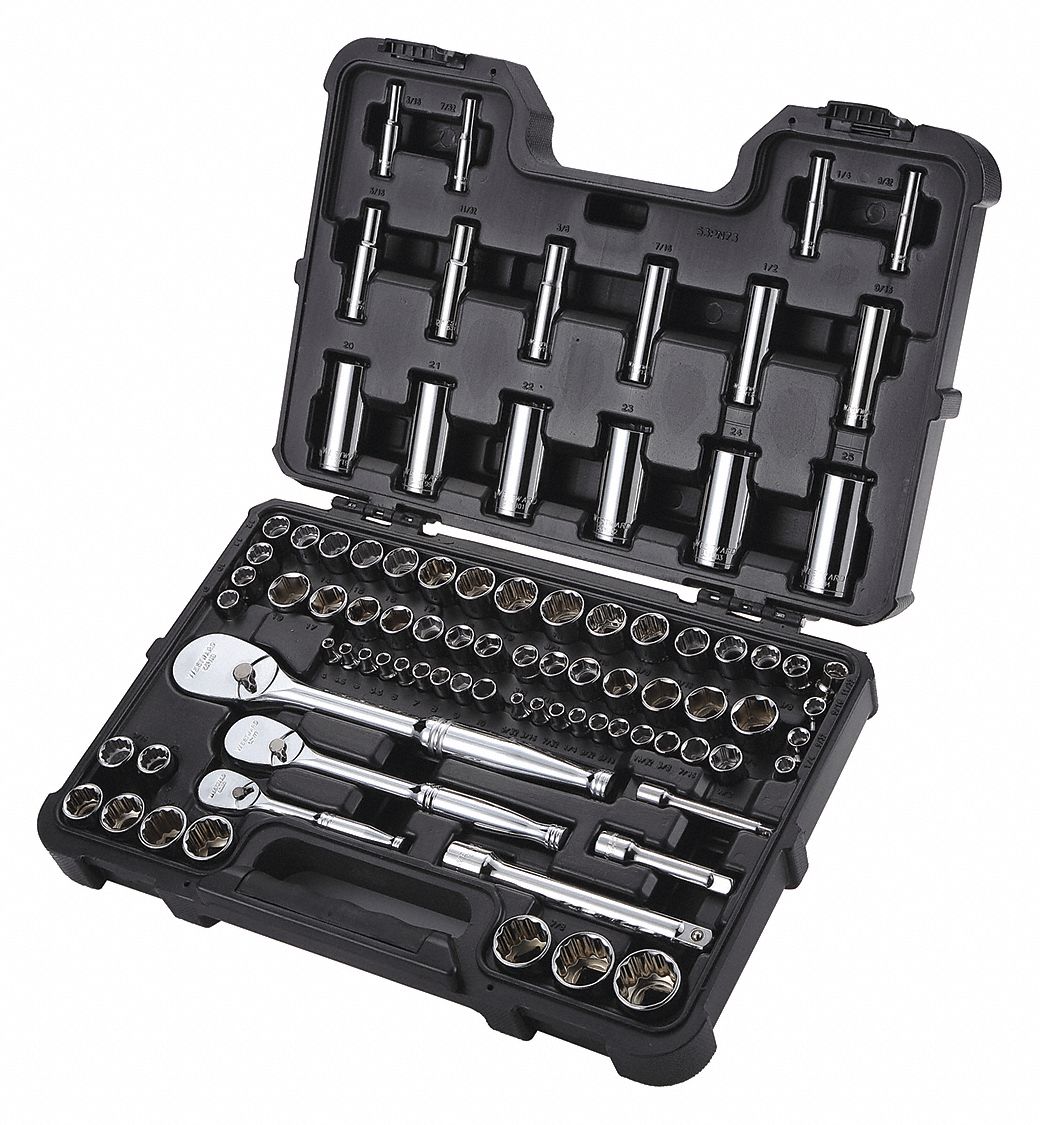 Westward Socket Set 1 2 3 8 1 4 Sae Metric Socket Sets With Drive Tools Wsw53pn73 53pn73 Grainger Canada