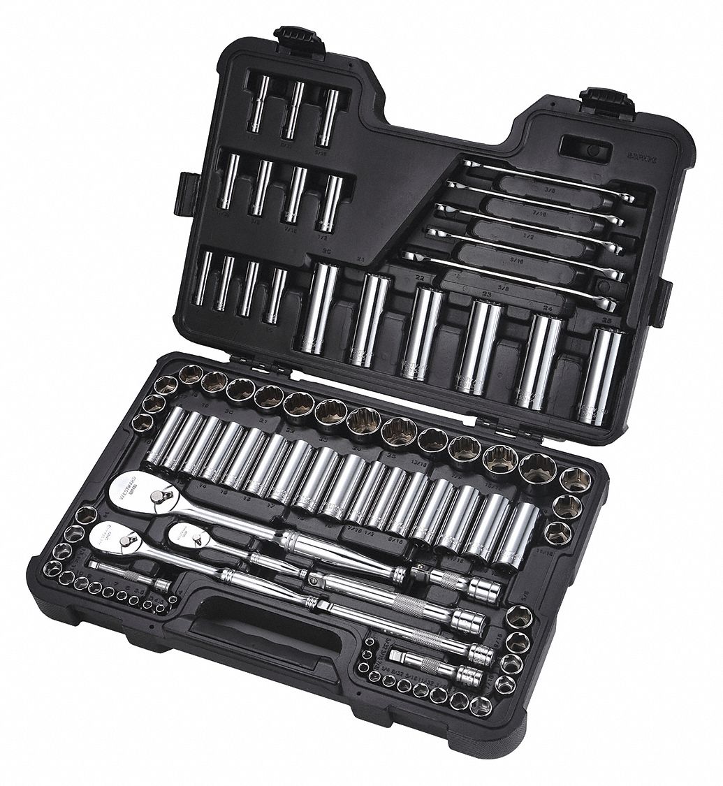 SOCKET SET,1/2", 3/8", 1/4",SAE/METRIC