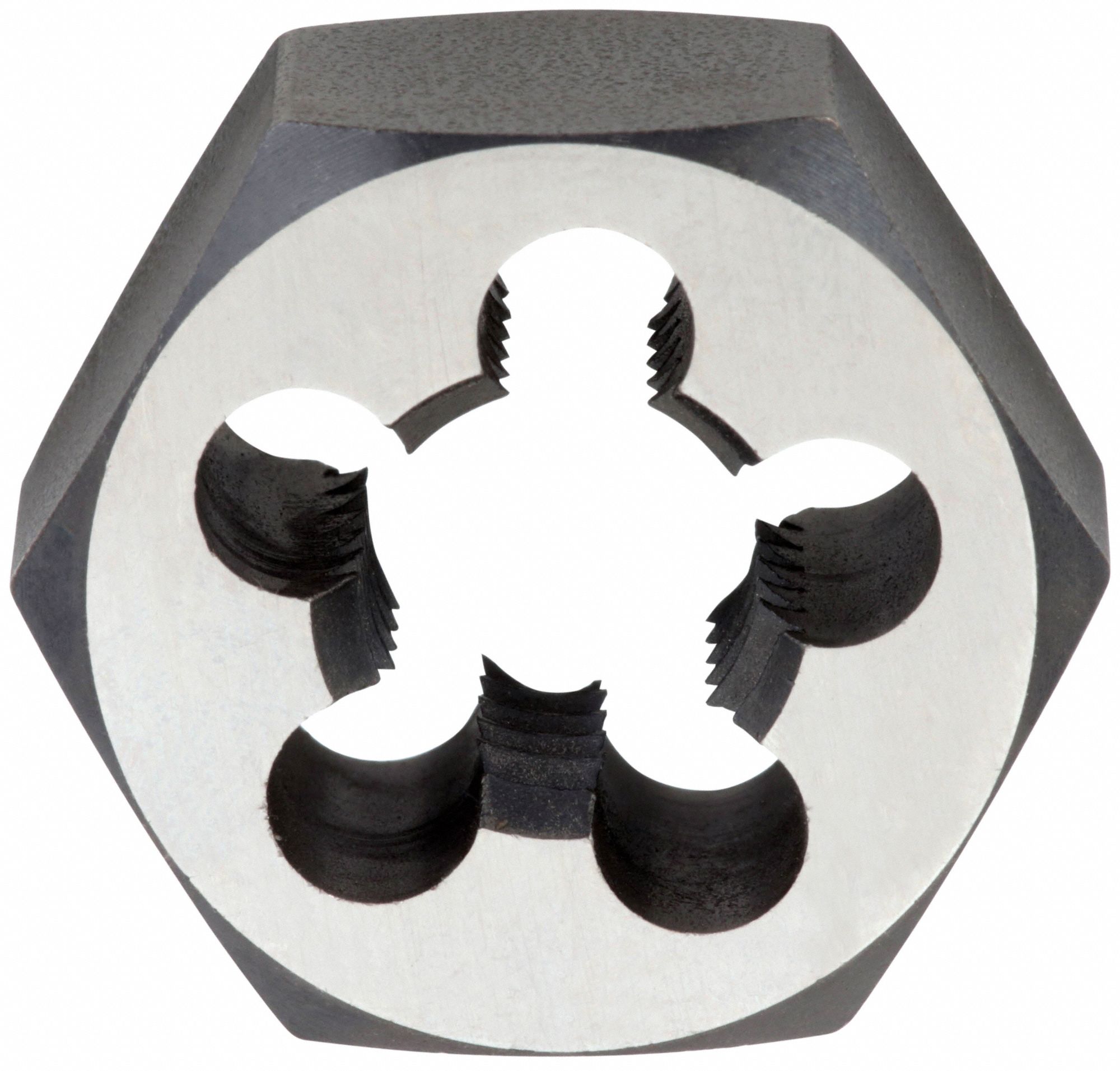 HEX THREADING DIE, SOLID, CARBON STEEL, RIGHT HAND, ⅝"-11 THREAD